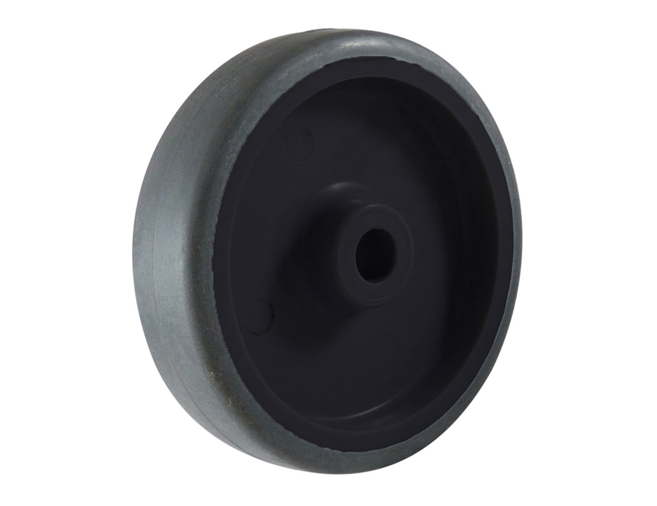 Apparaten wiel TPE band – max 60 kg - glijlager - zwart